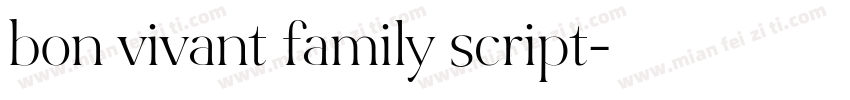 bon vivant family script字体转换